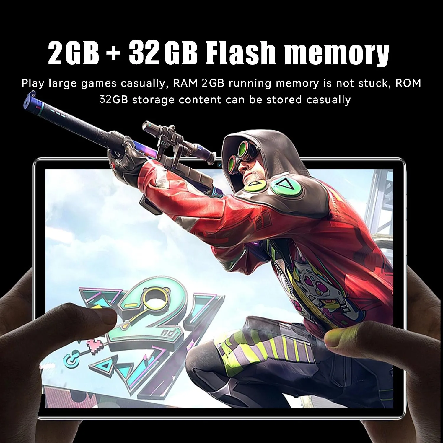 10.1 3g Tablet with 2gb Ram 32gb Storage Android 7.0 Quad-core Dual Sim Wifi Bluetooth Gps - Black