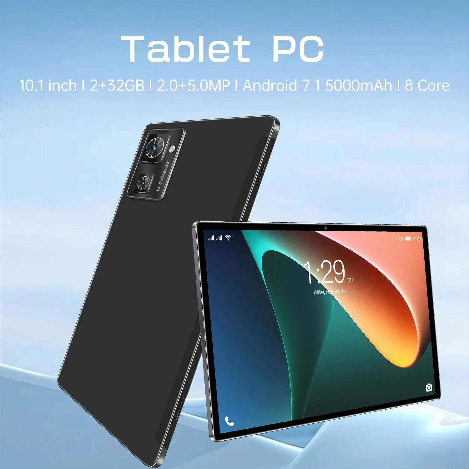 10.1 3g Tablet with 2gb Ram 32gb Storage Android 7.0 Quad-core Dual Sim Wifi Bluetooth Gps - Black