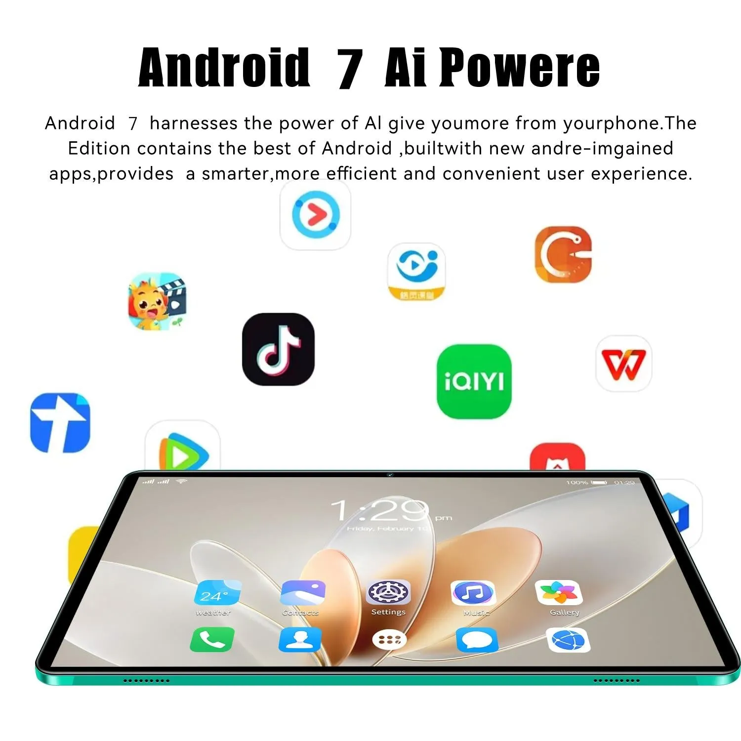 10.1 3g Tablet with 2gb Ram 32gb Storage Android 7.0 Quad-core Dual Sim Wifi Bluetooth Gps - Black