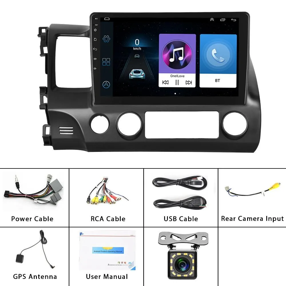 10.1 Inch Android Navigation For Honda Civic - Standard   12 Light Camera 2   32G