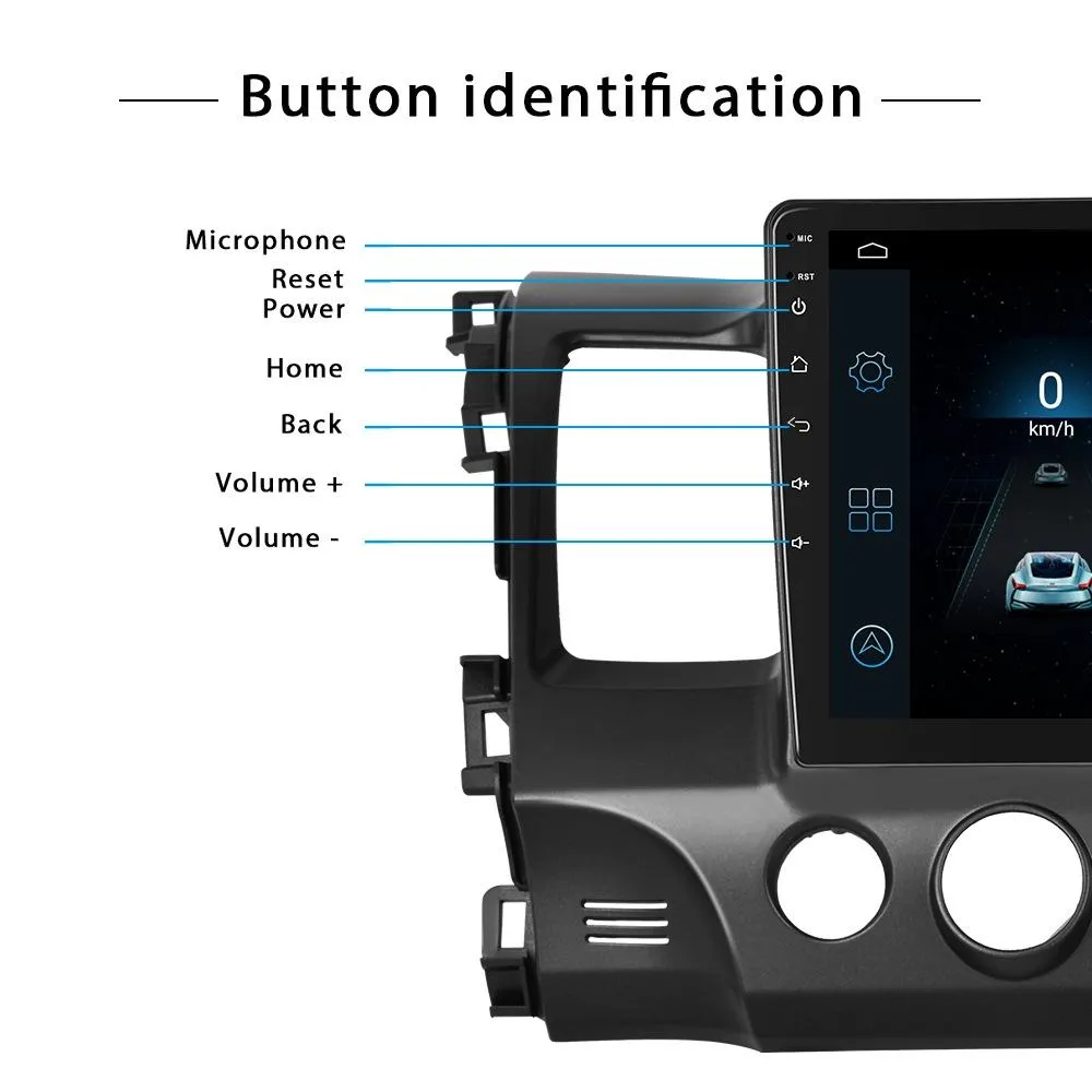 10.1 Inch Android Navigation For Honda Civic - Standard   12 Light Camera 2   32G