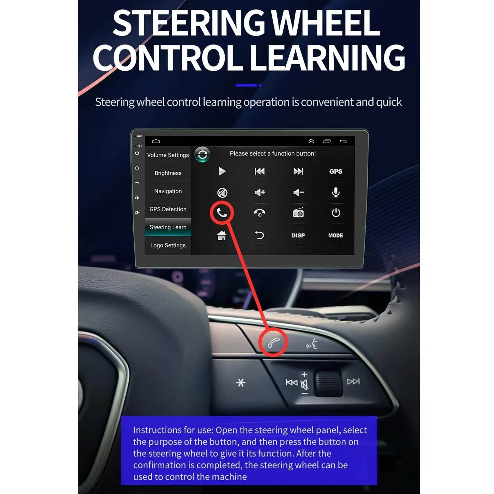 10.1 Inch Car Android Player Gps Navigation Bluetooth Touch Radio Mirror Link Fm Wifi Steering Wheel Control Standard Version   Carplay