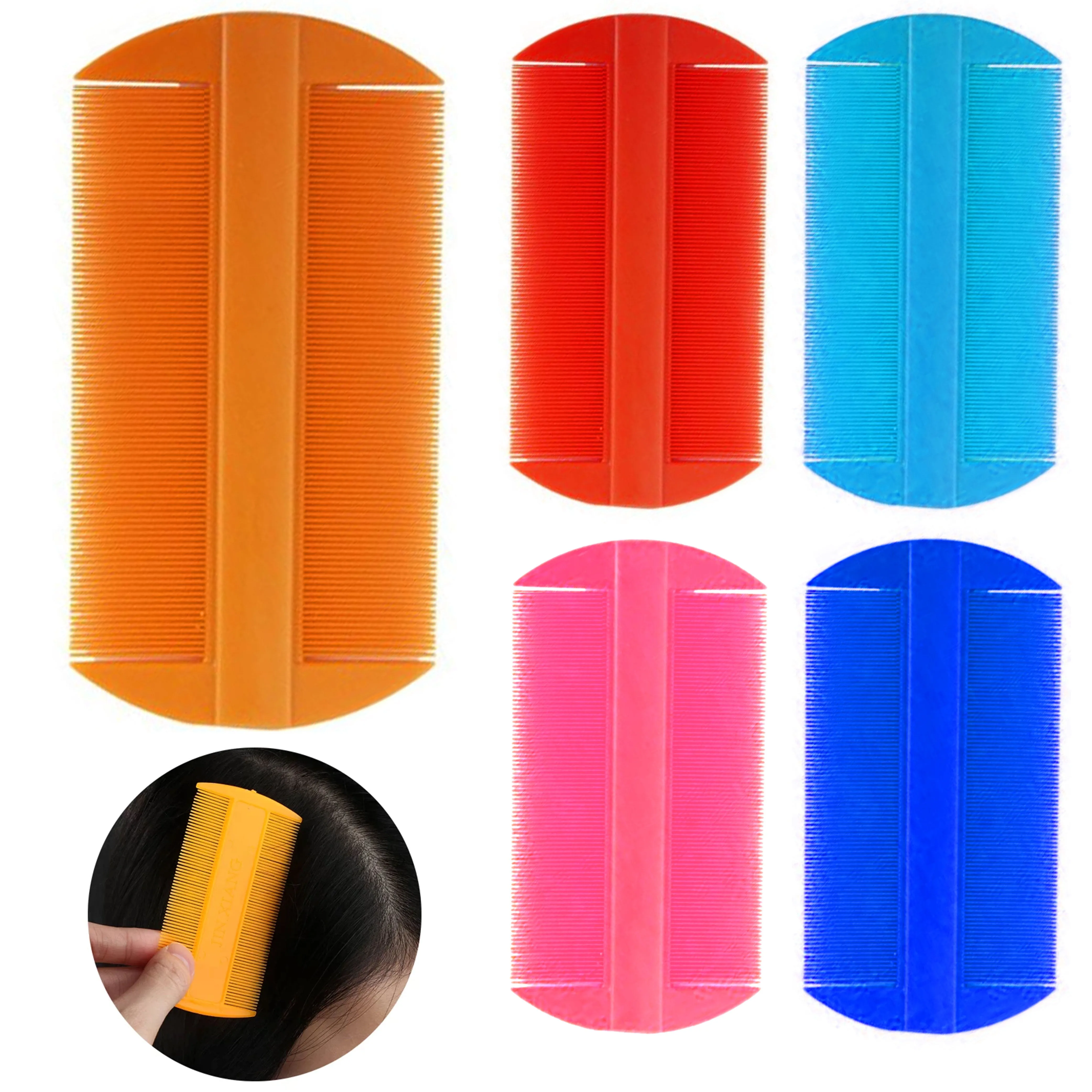 12 Double Sided Nit Combs Fine Tooth Head Lice Detection Pet Dog Cat Flea Person