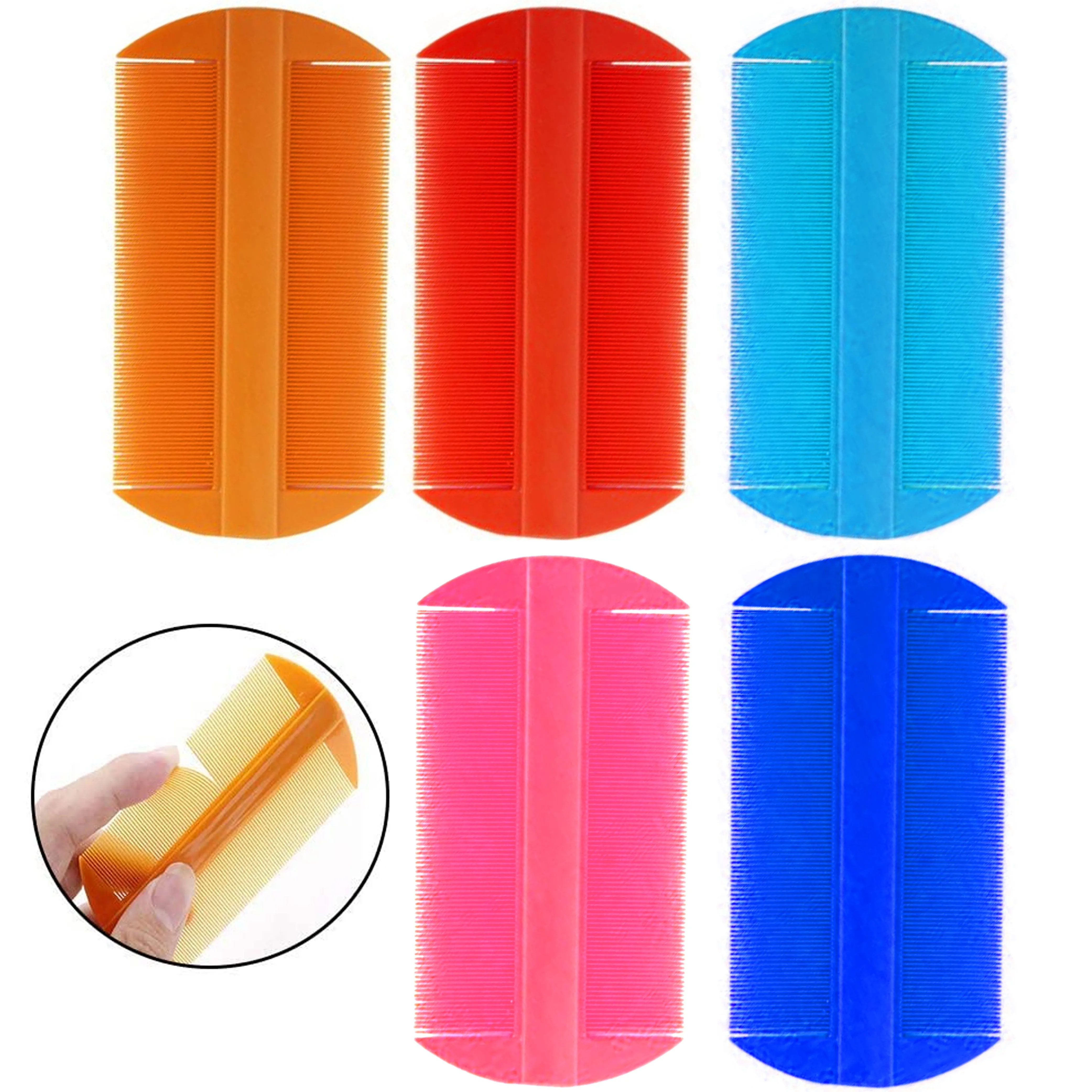 12 Double Sided Nit Combs Fine Tooth Head Lice Detection Pet Dog Cat Flea Person