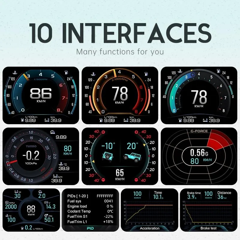 2.8 Inch Obdii   Mems   Gps Head Up Display System For Cars
