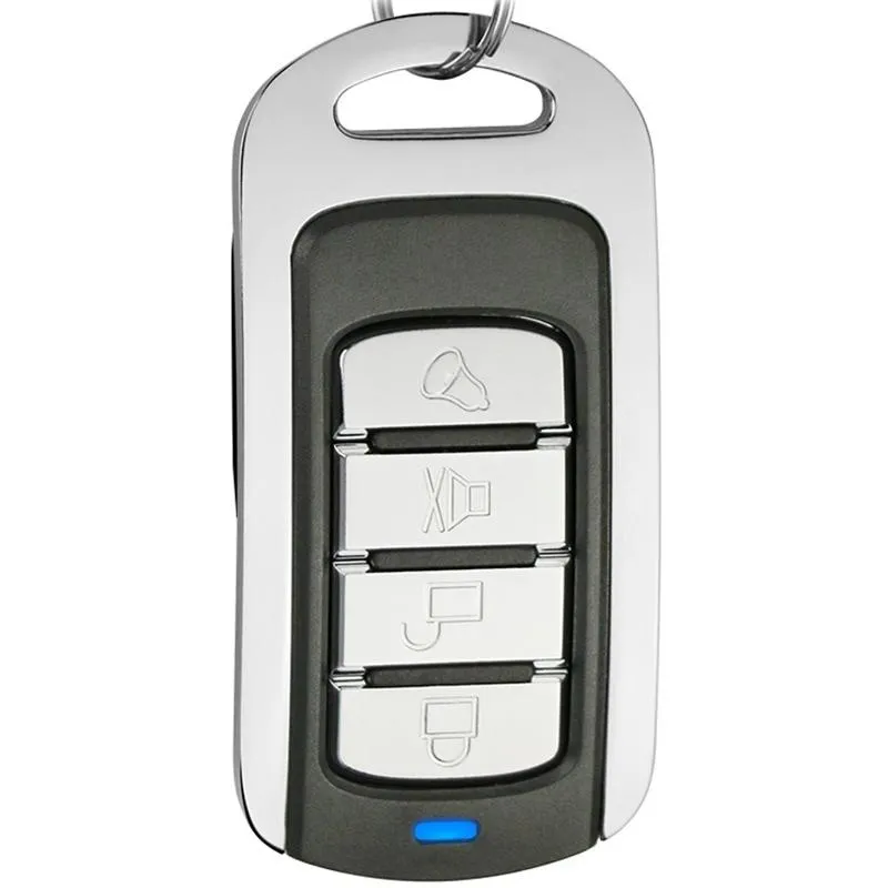 4-button Metal Remote for Car Garage Door - 433mhz