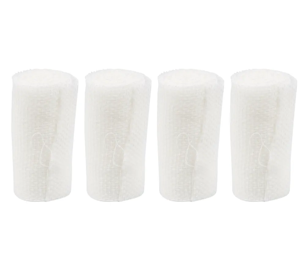 4 Packs Gauze Bandage Roll Rolled Self Cling Medical Wrap Rolls Pads 2"WX162"L