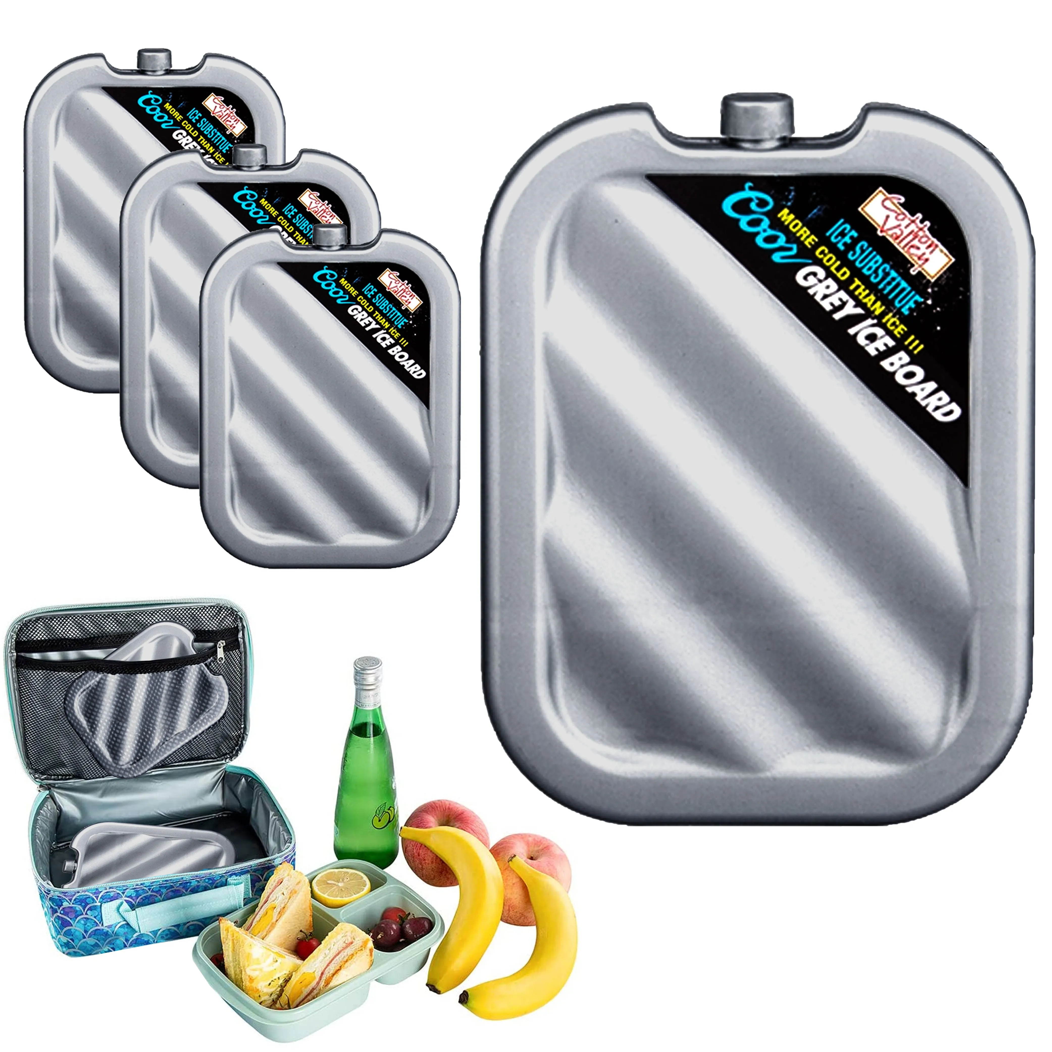 4 Pc Ice Packs Lunch Bag Reusable Cold Pain Relief Knee Headache Sport Injuries