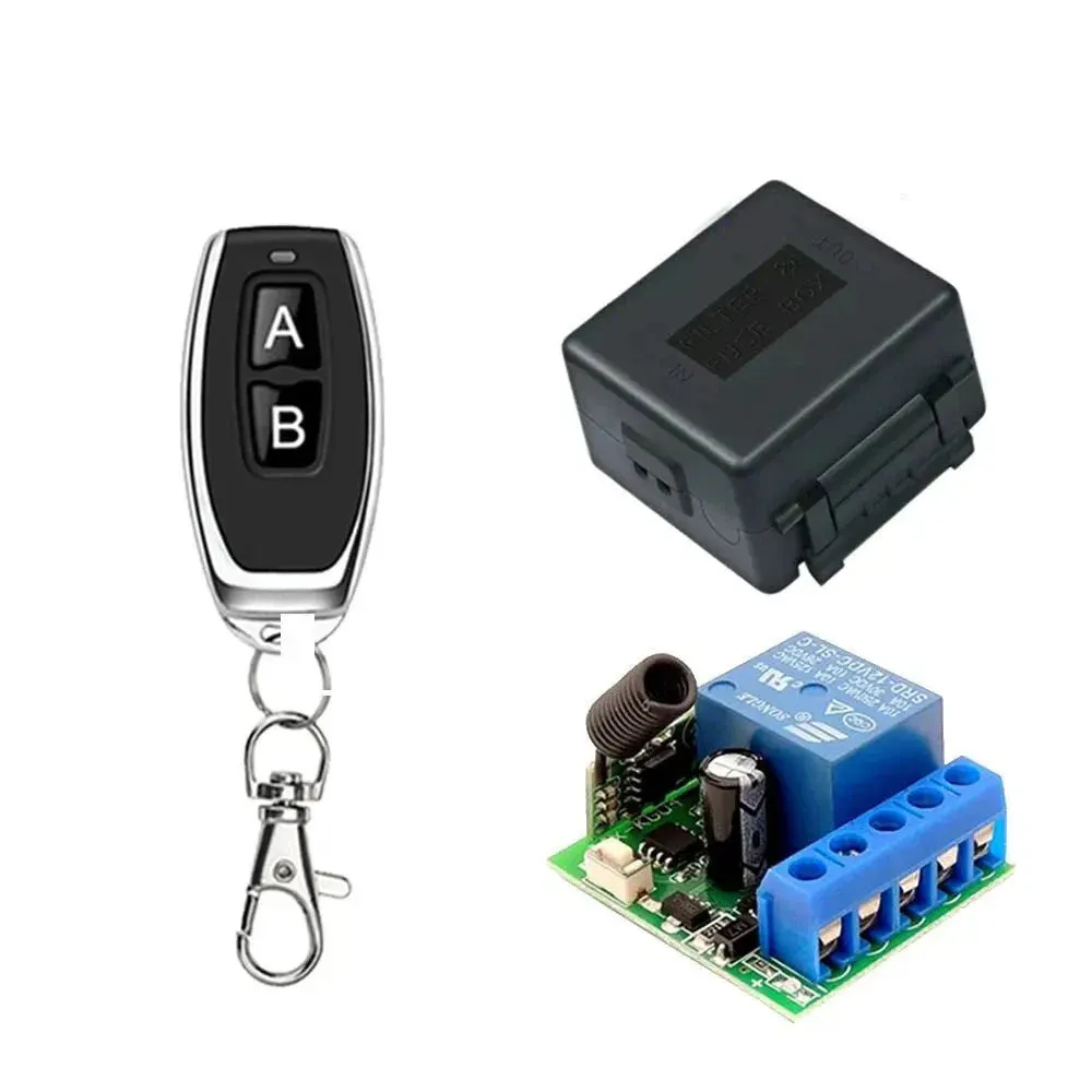 433 Mhz Gate Remote Control Switch 12v 10a Relay Receiver for Garage Door