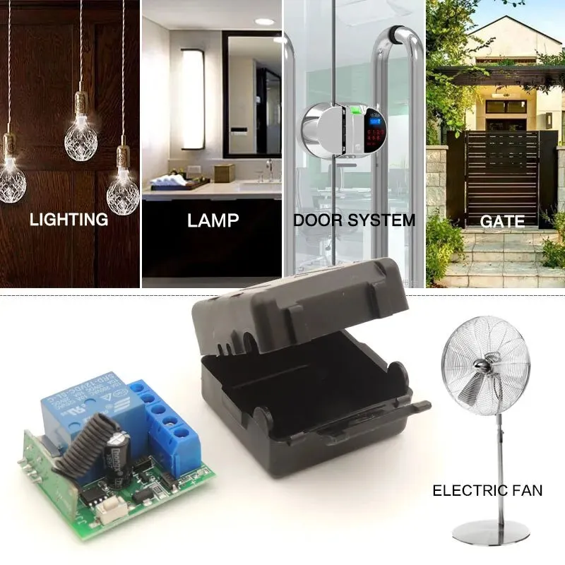 433 Mhz Gate Remote Control Switch 12v 10a Relay Receiver for Garage Door