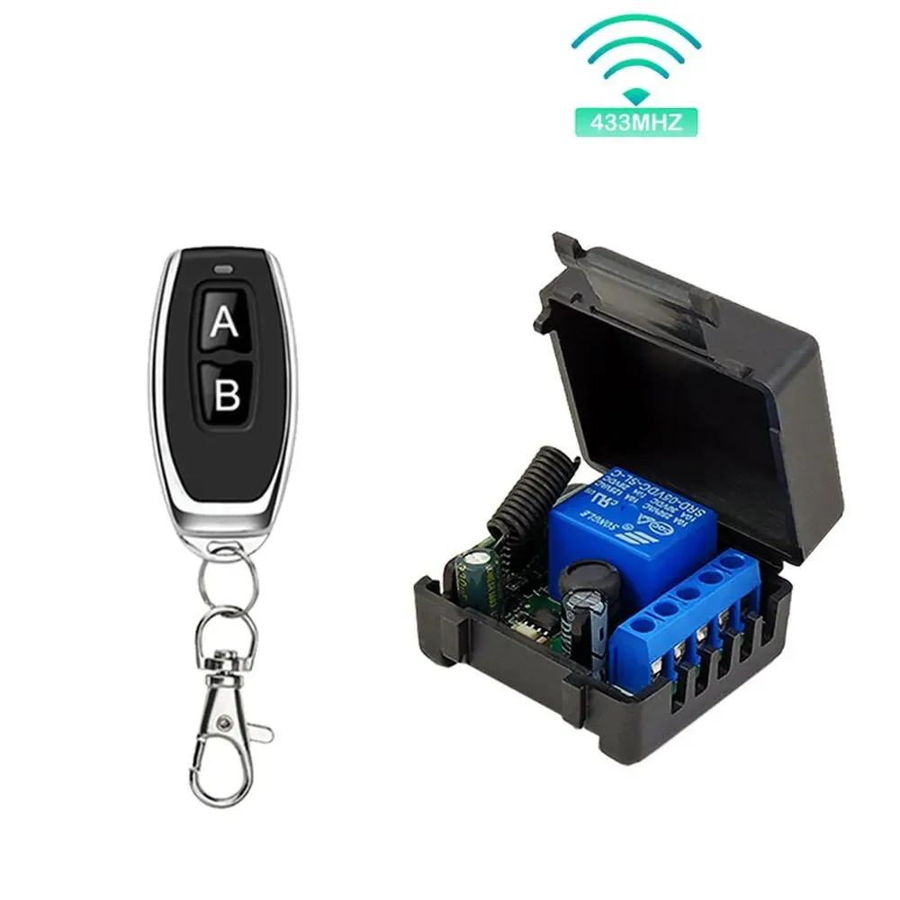 433 Mhz Gate Remote Control Switch 12v 10a Relay Receiver for Garage Door