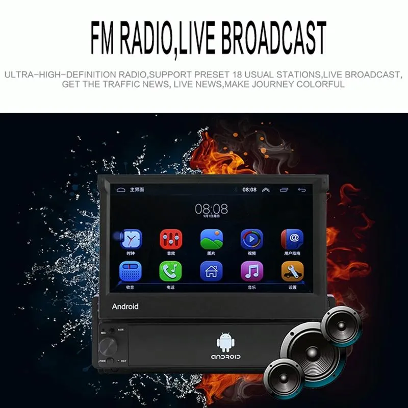 7 Inch Car Android Radio Receiver Fm / Bluetooth / Tf / Gps / Wifi 2Gb   32Gb