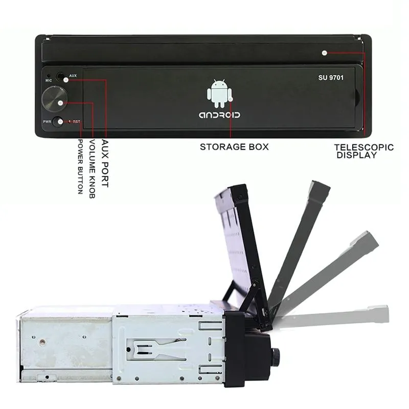 7 Inch Car Android Radio Receiver Fm / Bluetooth / Tf / Gps / Wifi 2Gb   32Gb