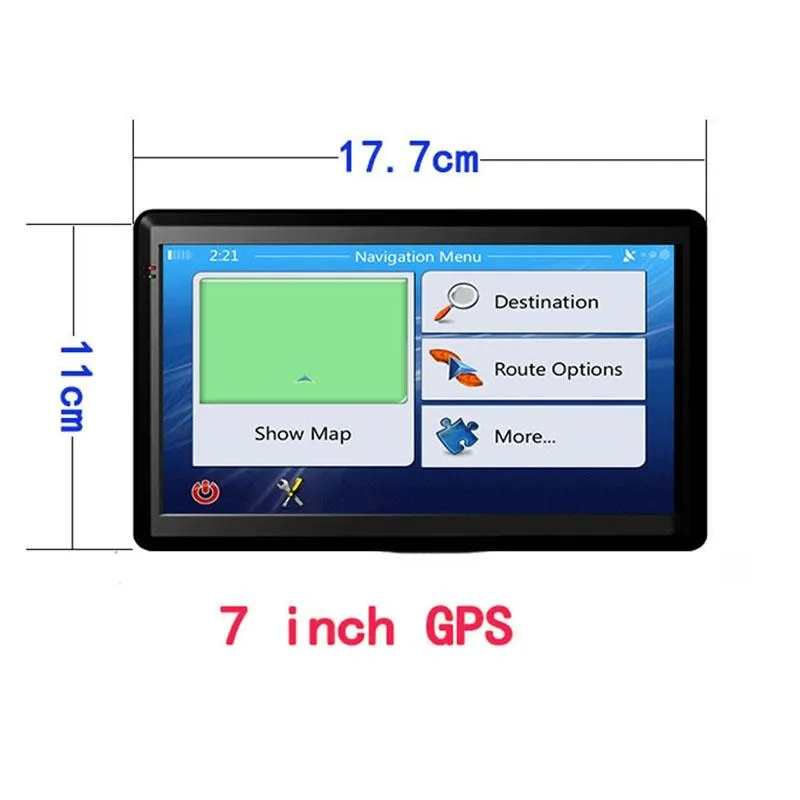 7 Inch Car Gps Navigator - 8G   256M Capacitive Screen - High Configuration - Africa Map