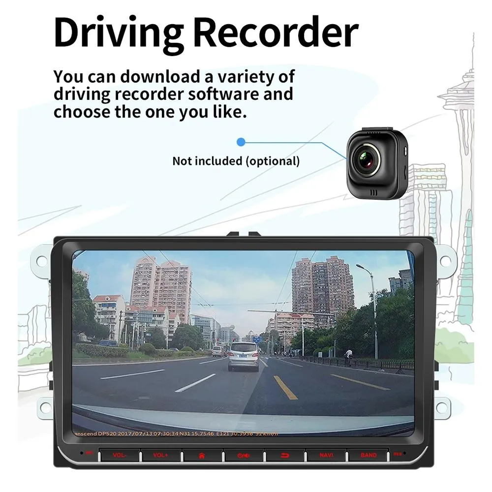 9 Inch Android 8.1 Car Radio Receiver For Volkswagen - Fm Bluetooth Gps Wifi Tf Card - Decoding