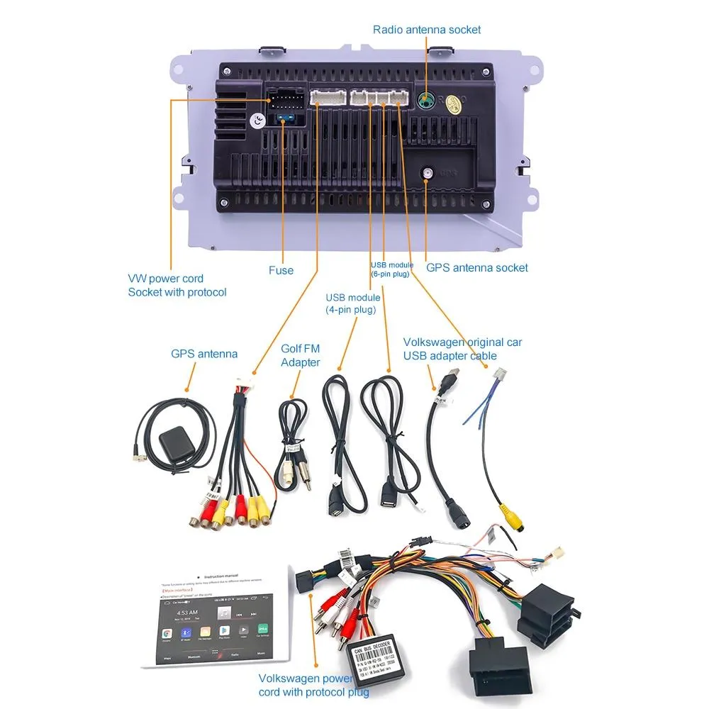 9 Inch Android 8.1 Car Radio Receiver For Volkswagen - Fm Bluetooth Gps Wifi Tf Card - Decoding