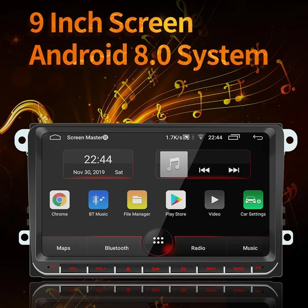 9 Inch Android 8.1 Car Radio Receiver For Volkswagen - Fm Bluetooth Gps Wifi Tf Card - Decoding