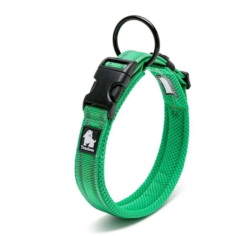 Adjustable Nylon Dog Collars with Reflective Stripes