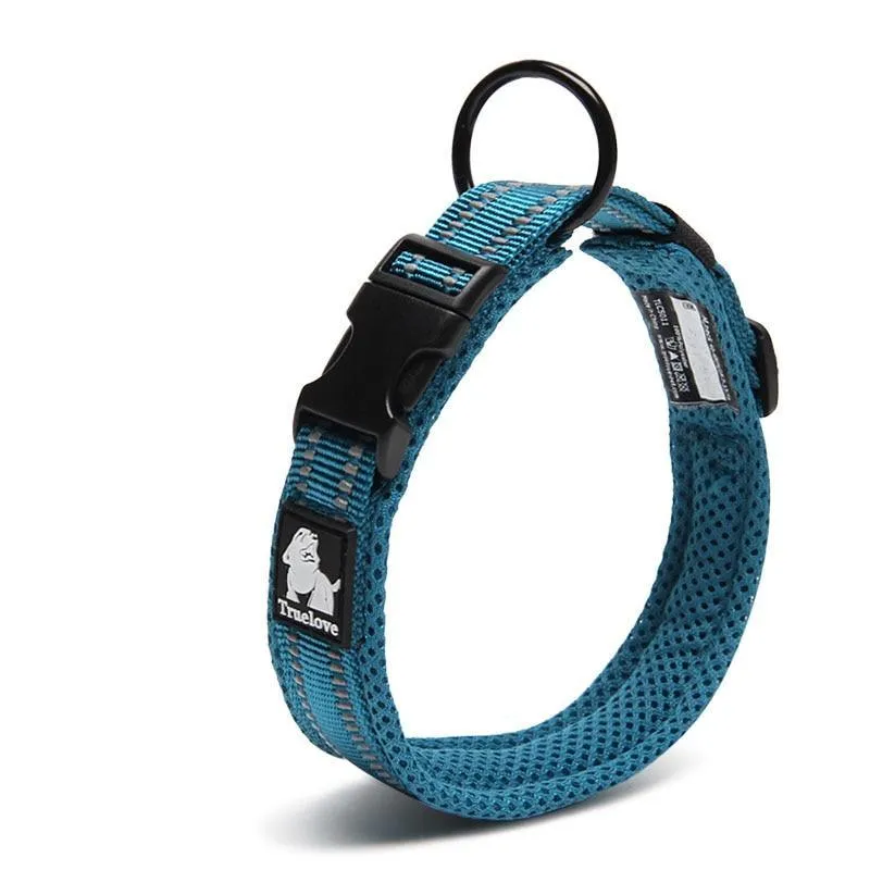 Adjustable Nylon Dog Collars with Reflective Stripes