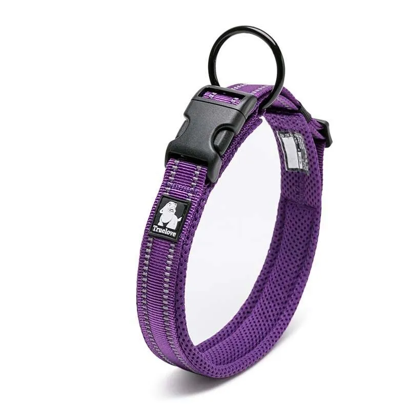 Adjustable Nylon Dog Collars with Reflective Stripes