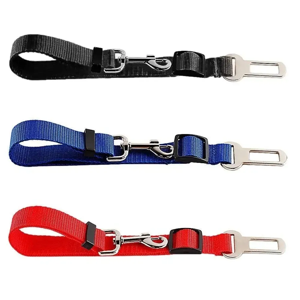 Adjustable Pet Cat Dog Car Seat Belt Pet Seat Vehicle Dog Harness Lead Clip Safety Lever Traction Dog Collars Dogs Accessoires