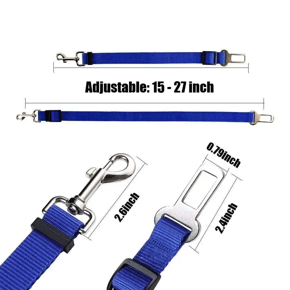 Adjustable Pet Cat Dog Car Seat Belt Pet Seat Vehicle Dog Harness Lead Clip Safety Lever Traction Dog Collars Dogs Accessoires