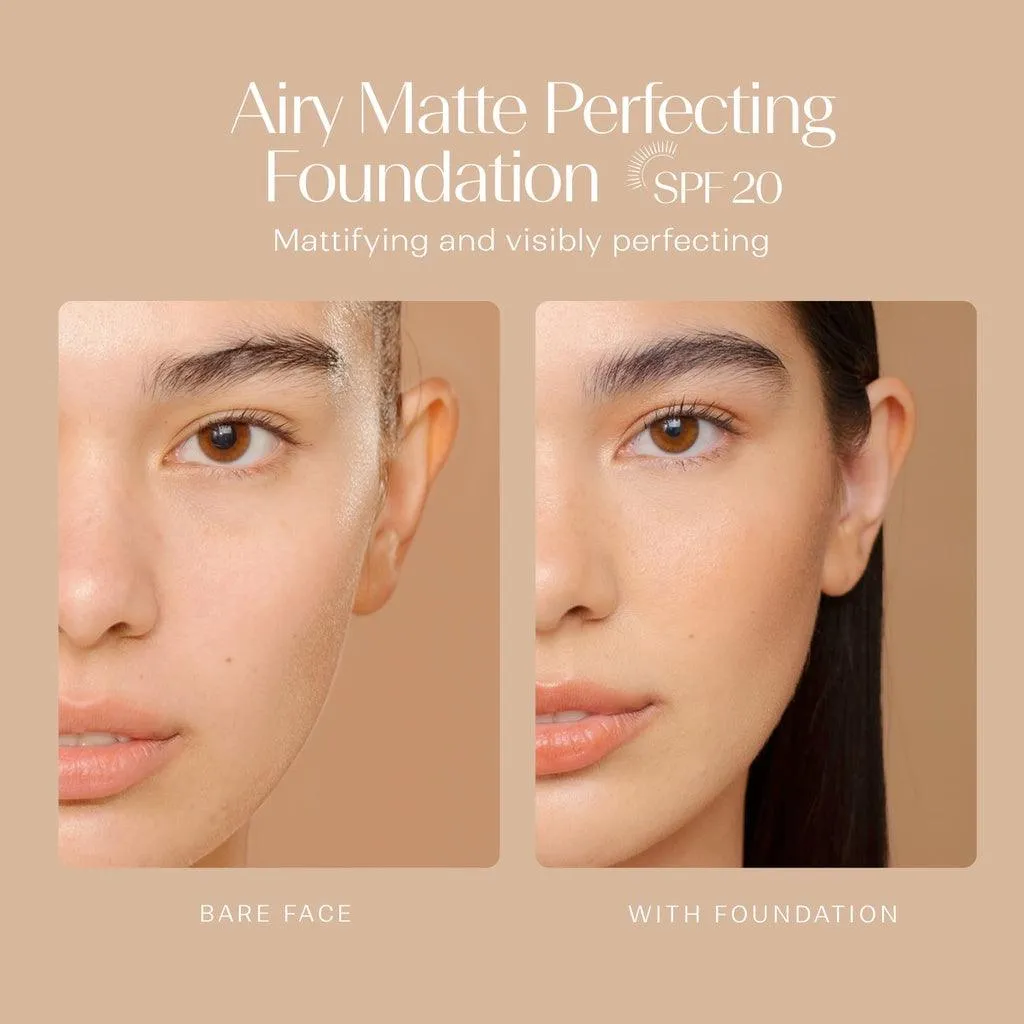 Airy Matte Perfecting Foundation SPF20 (Powder   Brush Set)