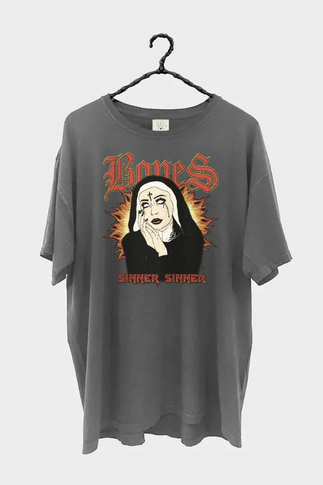 BILLY BONES CLUB SINNER TEE - WASHED BLACK