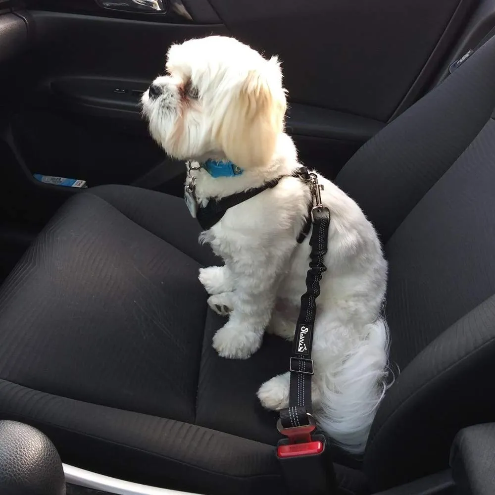 Dog Seat Belt, 2 Pack Adjustable Pet Car Seatbelt- Red