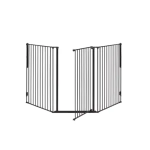 DogSpace ROCKY Large extra tall (105 cm) multi expandable Pet gate, black