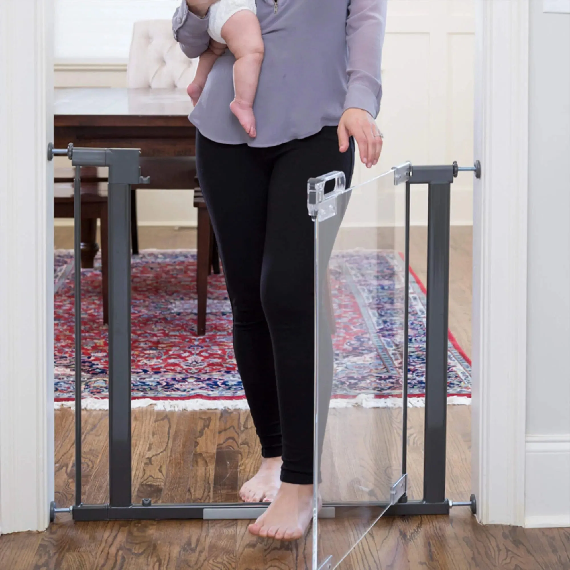 Fred Pressure Fit Clear-View Stair Gate