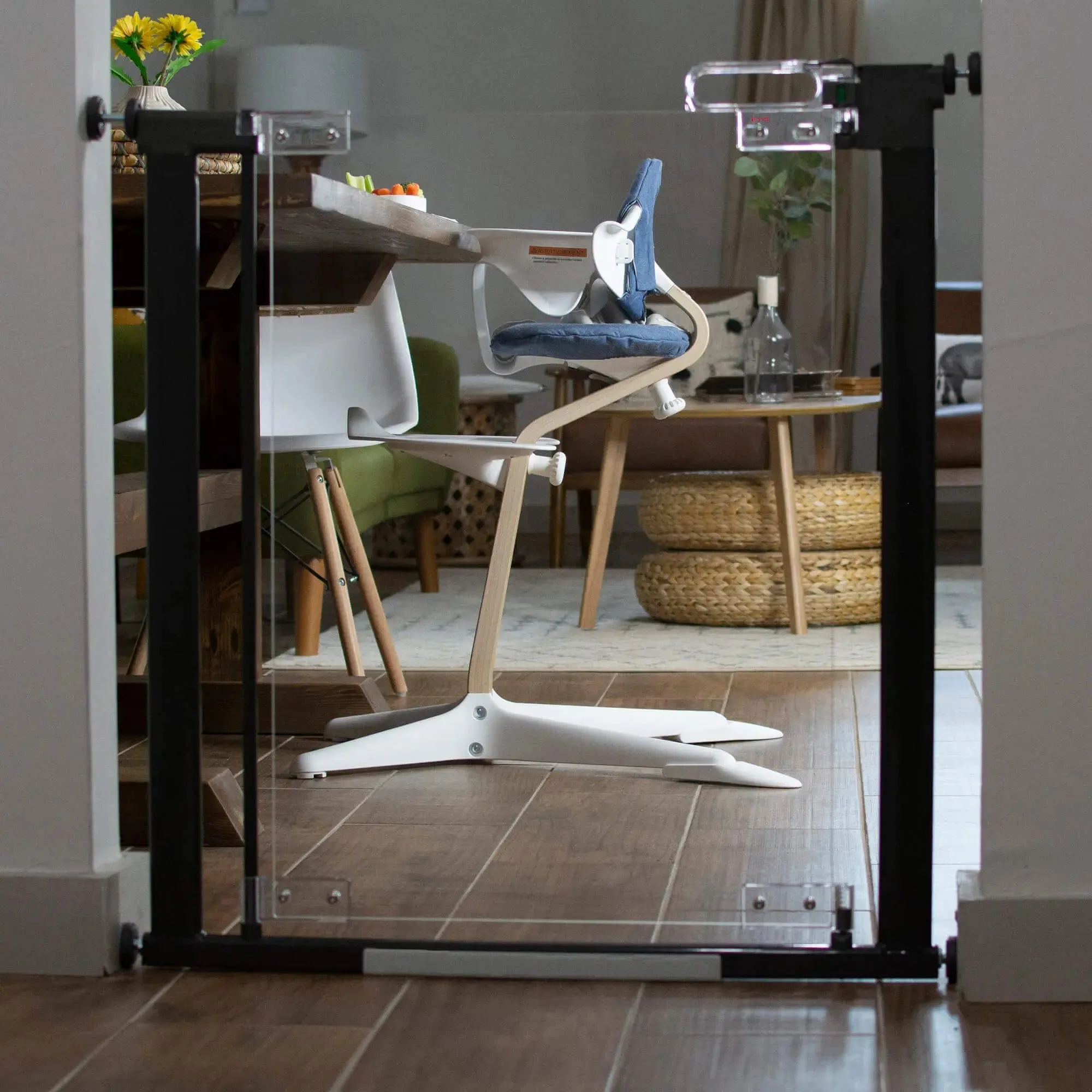 Fred Pressure Fit Clear-View Stair Gate