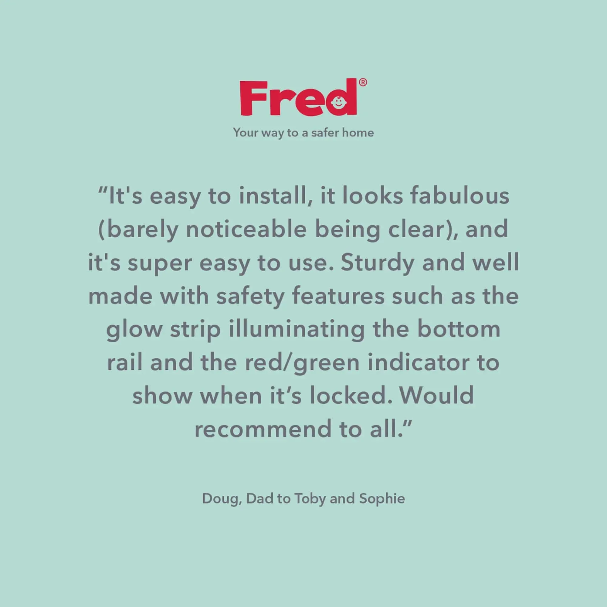 Fred Pressure Fit Clear-View Stair Gate