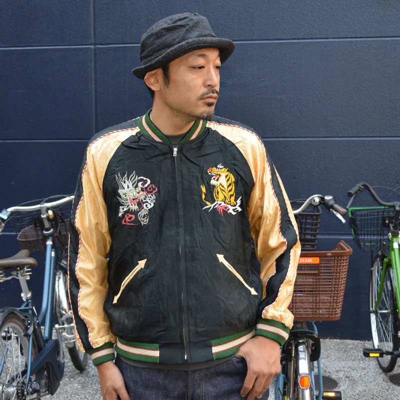 TAILOR TOYO "TT15542-119" Early 1950s Style Acetate Souvenir Jacket “JAPAN MAP” × “GOLD DRAGON”