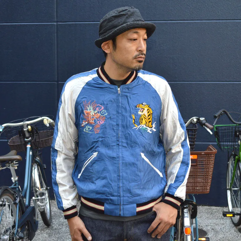 TAILOR TOYO "TT15542-119" Early 1950s Style Acetate Souvenir Jacket “JAPAN MAP” × “GOLD DRAGON”