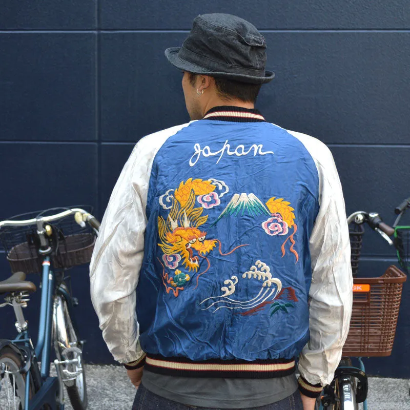 TAILOR TOYO "TT15542-119" Early 1950s Style Acetate Souvenir Jacket “JAPAN MAP” × “GOLD DRAGON”