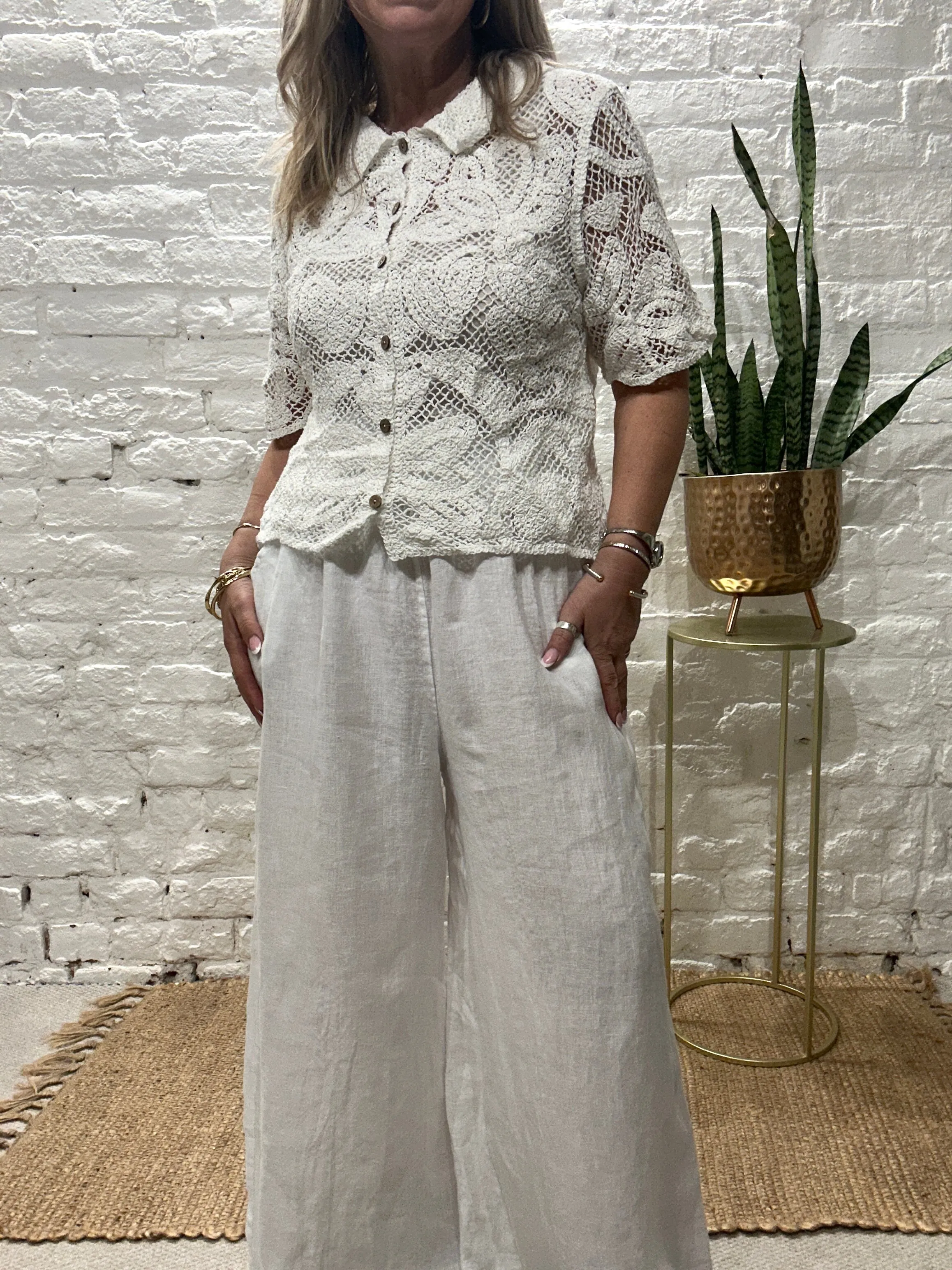 The Doris Crochet Cardigan With Collars