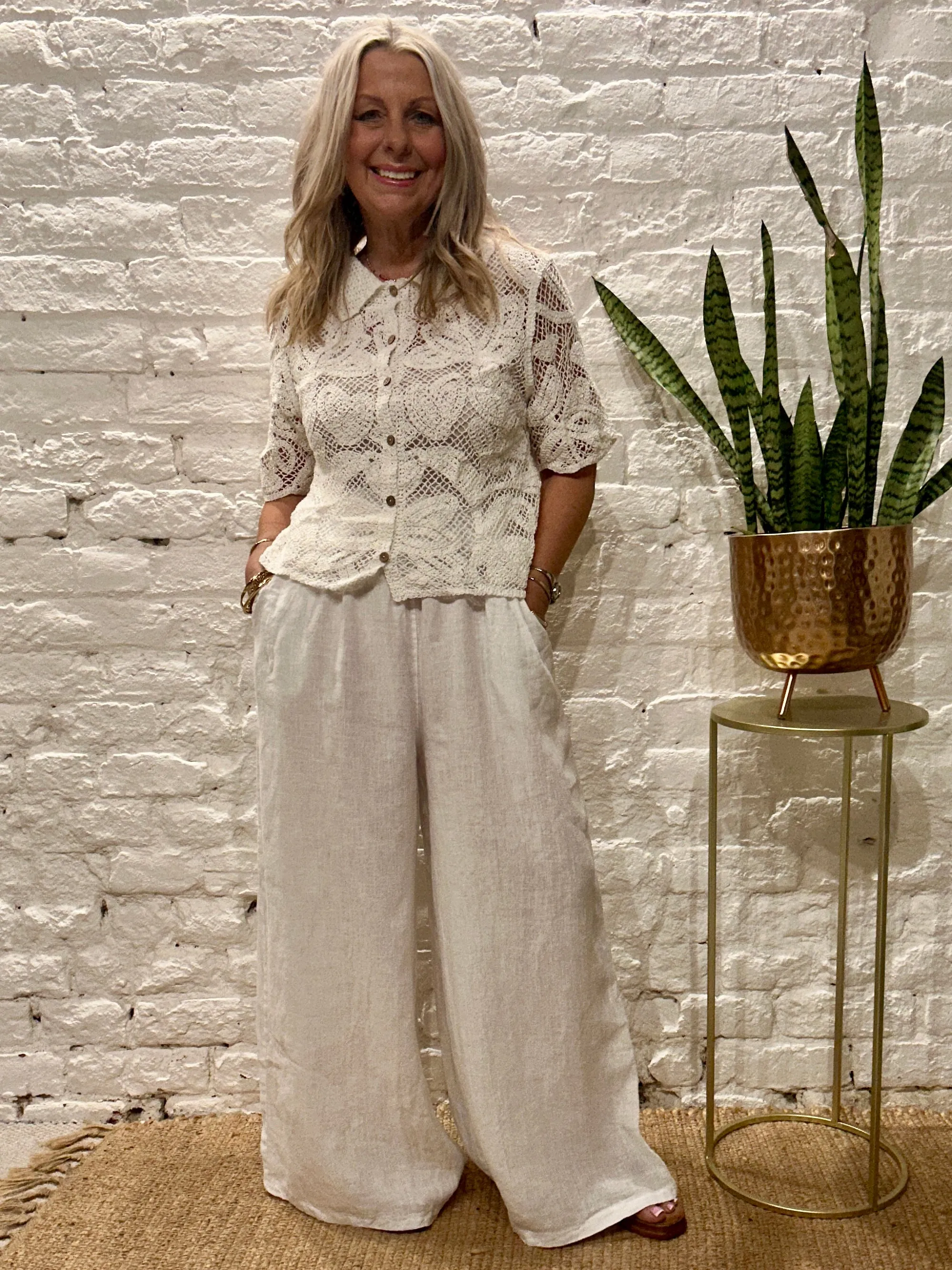 The Doris Crochet Cardigan With Collars